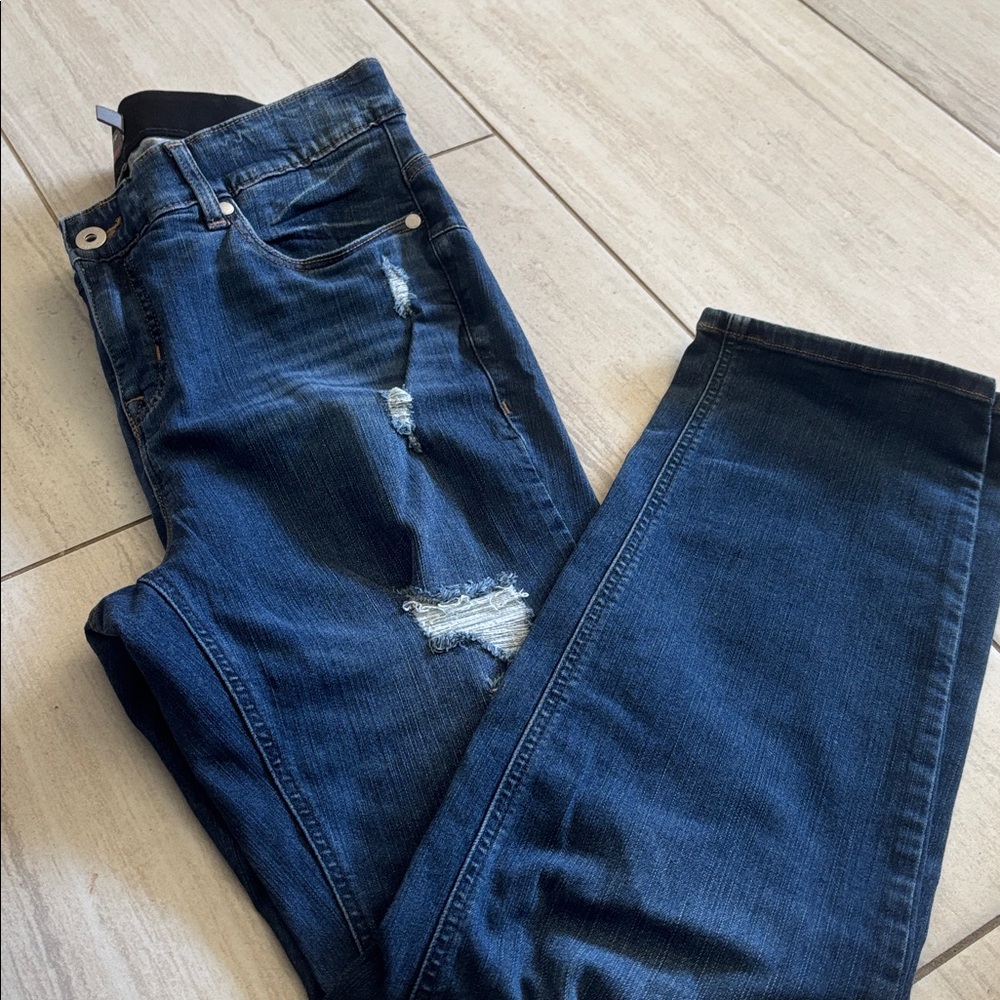 Torrid Dark Blue Denim Jeans - Picture 4 of 5